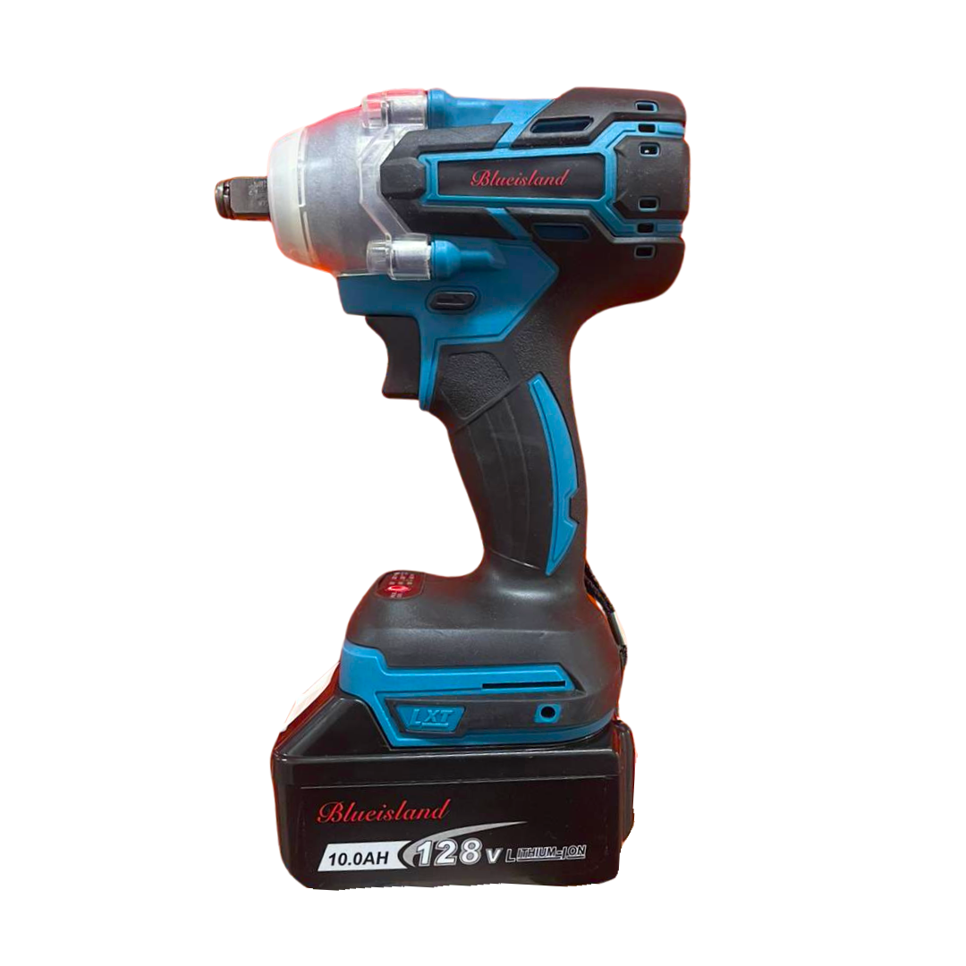 LLAVE DE IMPACTO CON ACCESORIOS | INCLUYE 2 BATERÍAS 128V DE REGALO